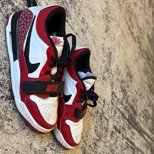 Nike Kids Sneakers in Red, White, and Black